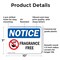 Signmission Fragrance Free, 10 in W x Rectangle, Plastic OS-2PACK-NS-P-710-L-12910 - alternate 8